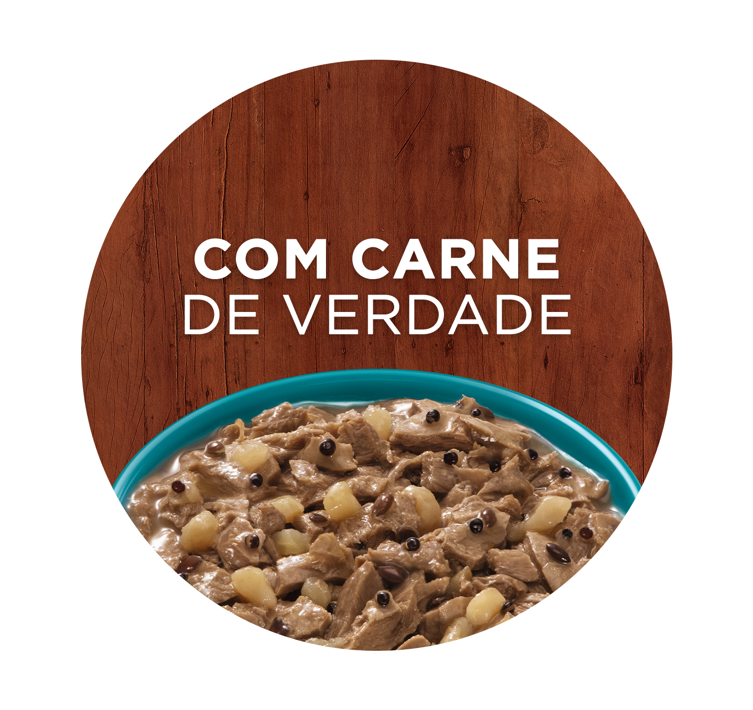 Purina One oferece ração úmida com carnes de verdade.