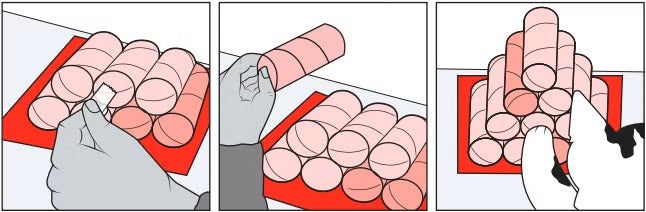 Quantas vezes um gato deve comer por dia. Pirâmide de papel higiênico