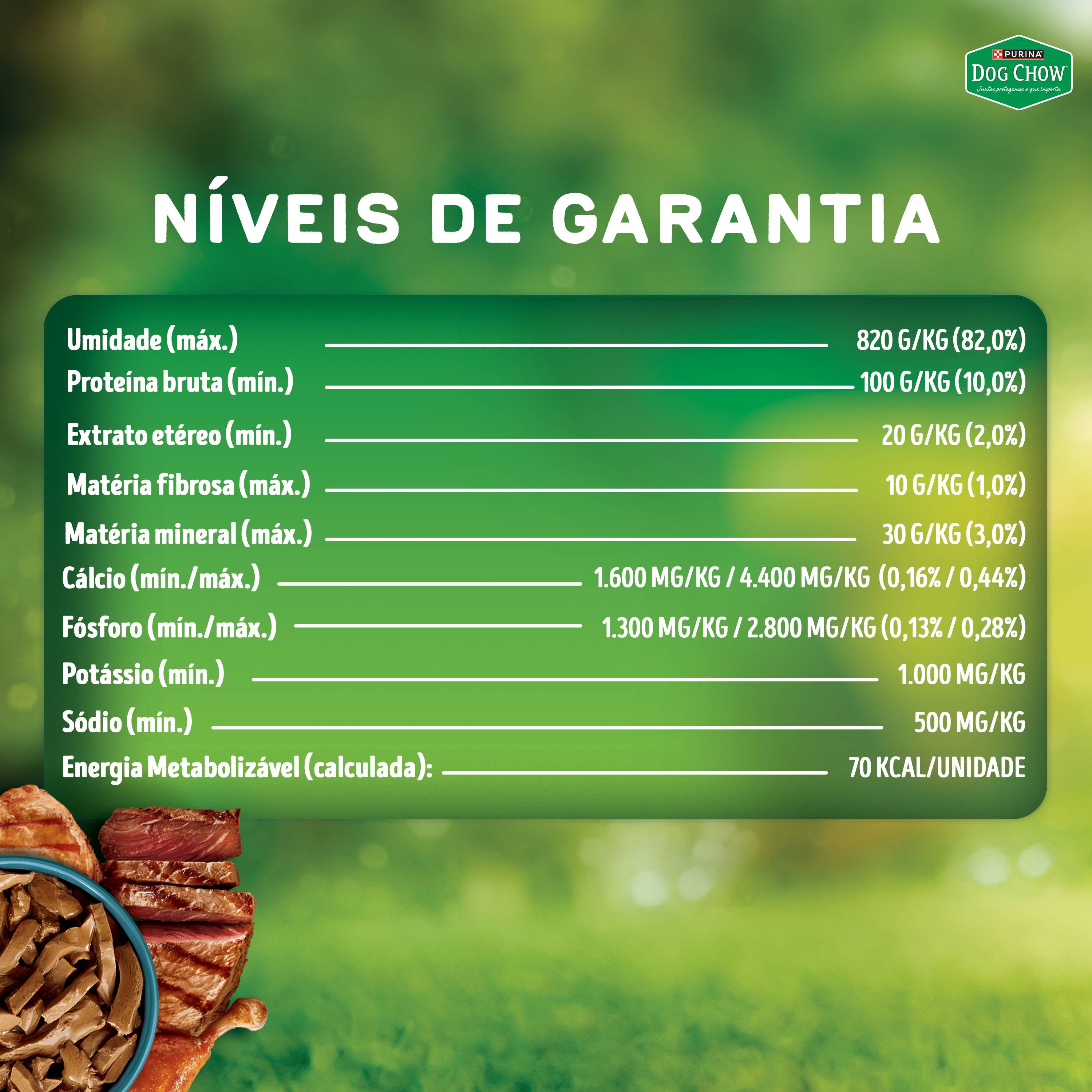 Dog Chow Ração úmida para cães adultos alta proteína carne porco e frango 85g