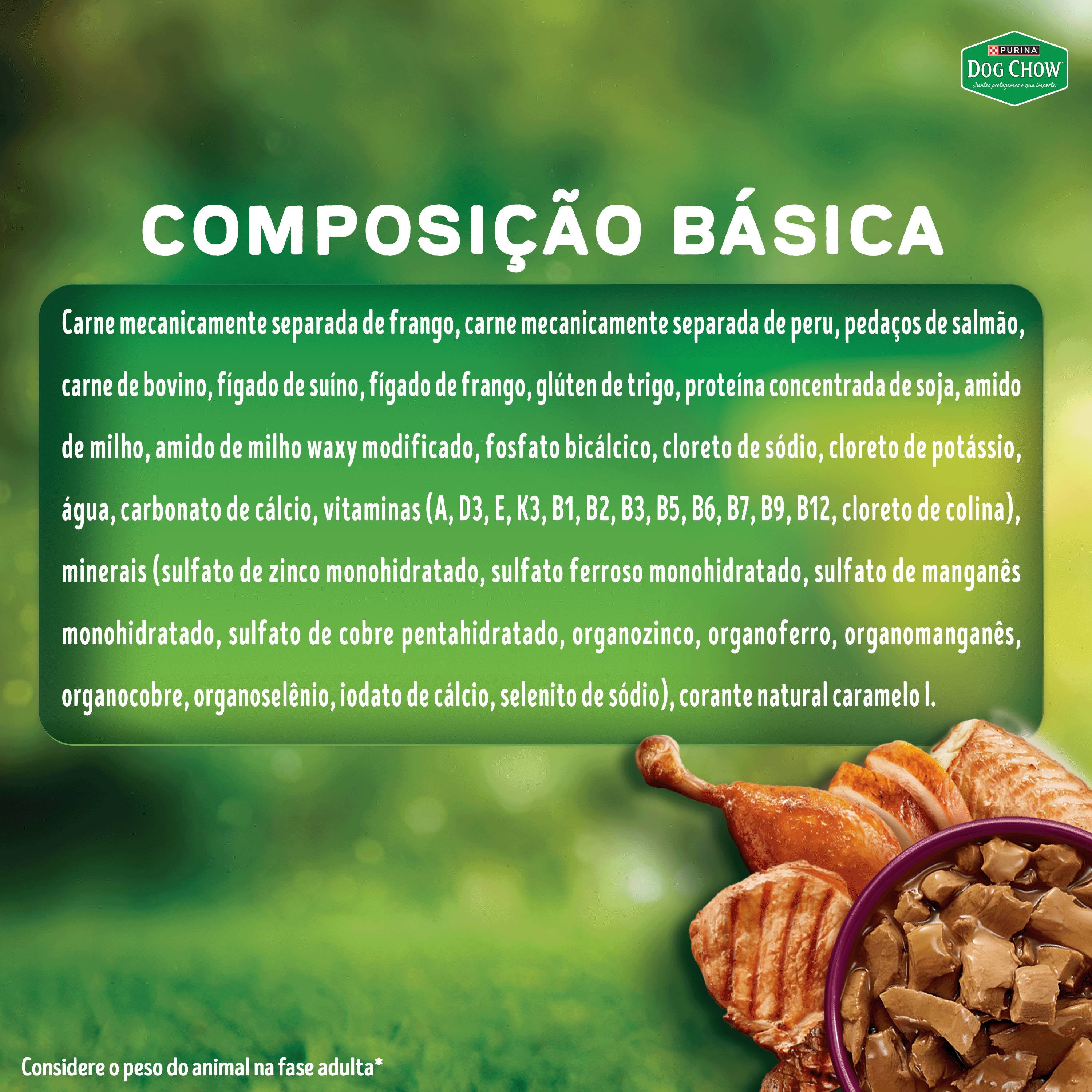 Dog Chow ração úmida para cães multi proteínas carne frango porco peru peixe 85g