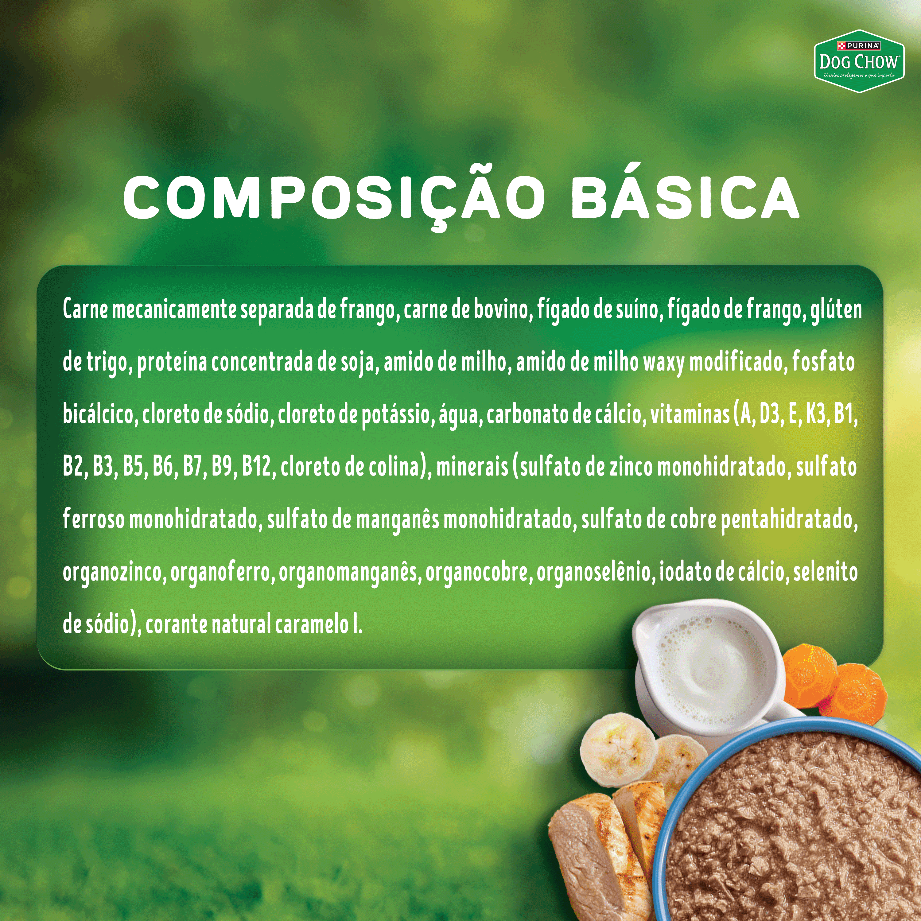 Dog Chow sachê ração úmida para filhotes papinha frango cenoura banana leite 85g