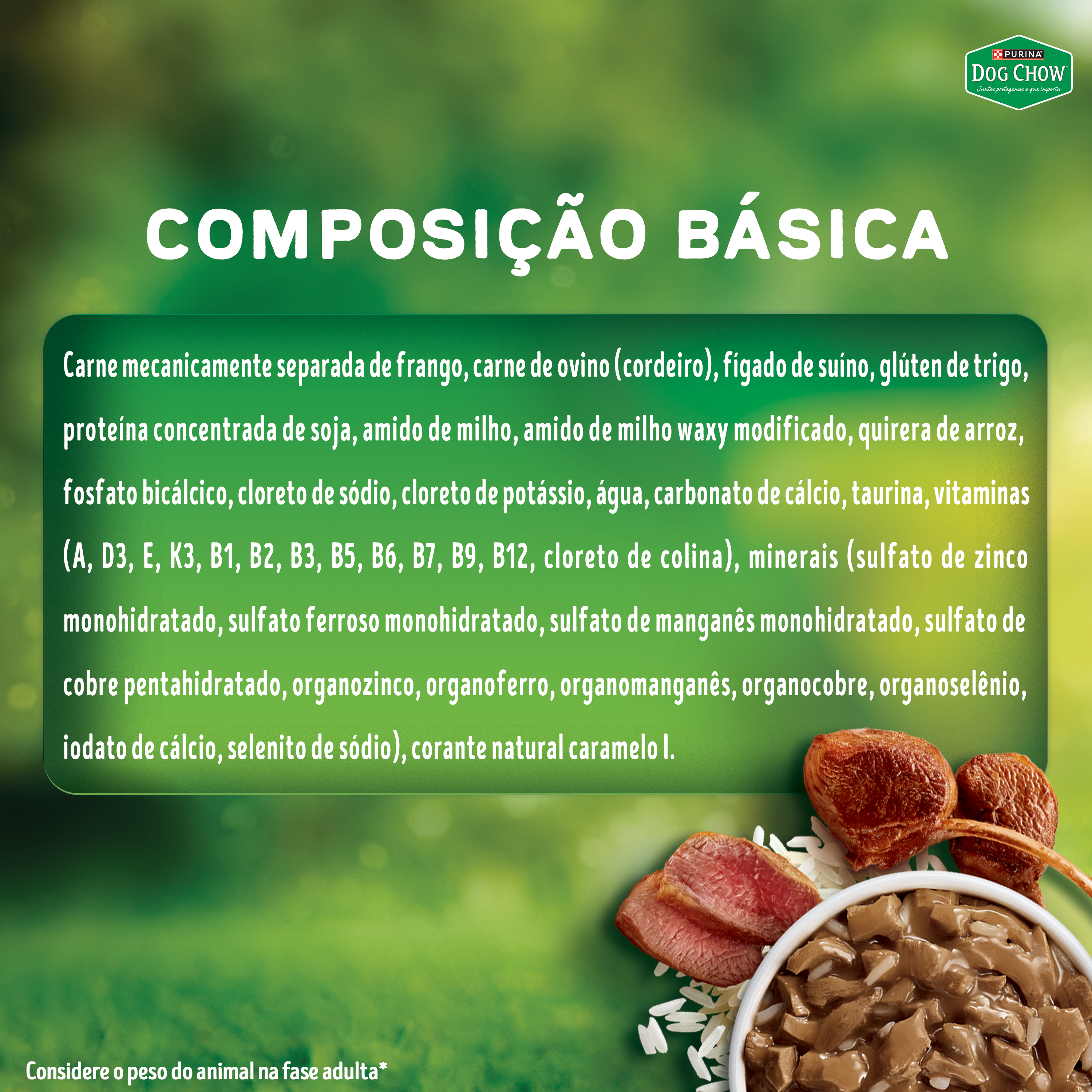 Dog Chow sachê ração úmida para cães adulto sabor cordeiro com arroz 85g