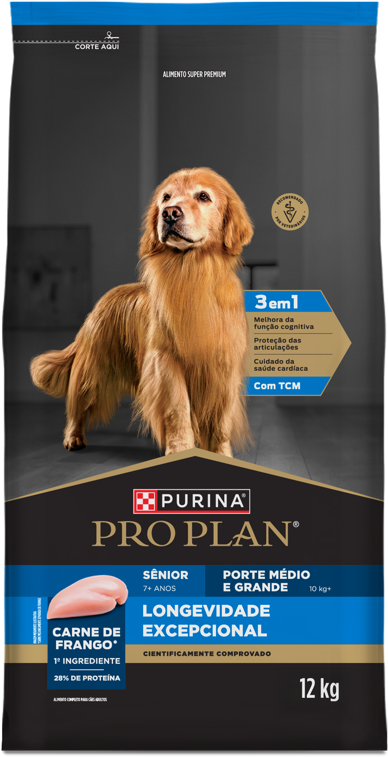 Ração Pro Plan Active Mind com cão sênior na card do produto