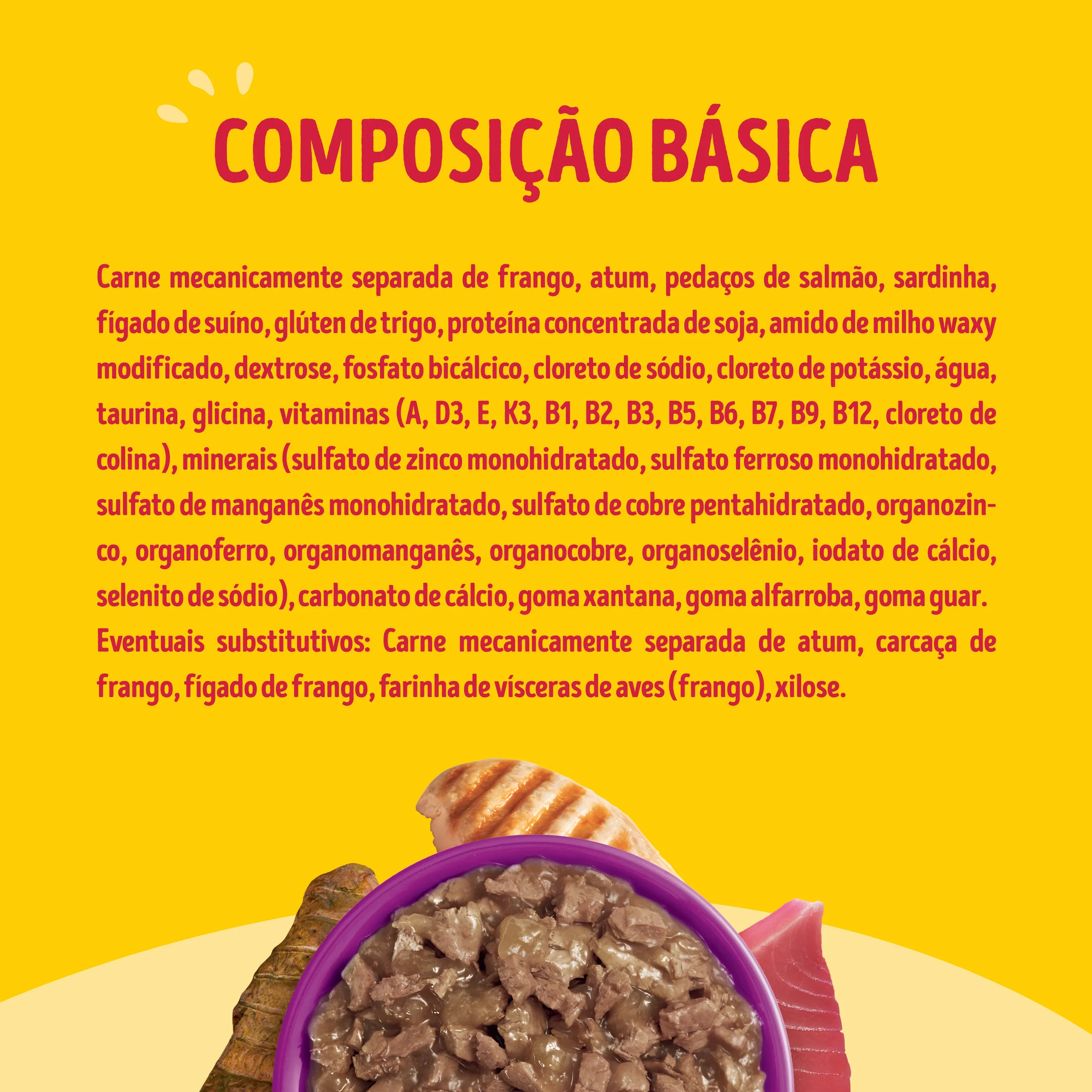 Ração úmida para gatos Friskies Megamix com molho cremoso, de frango, atum, fígado, salmão e sardinha