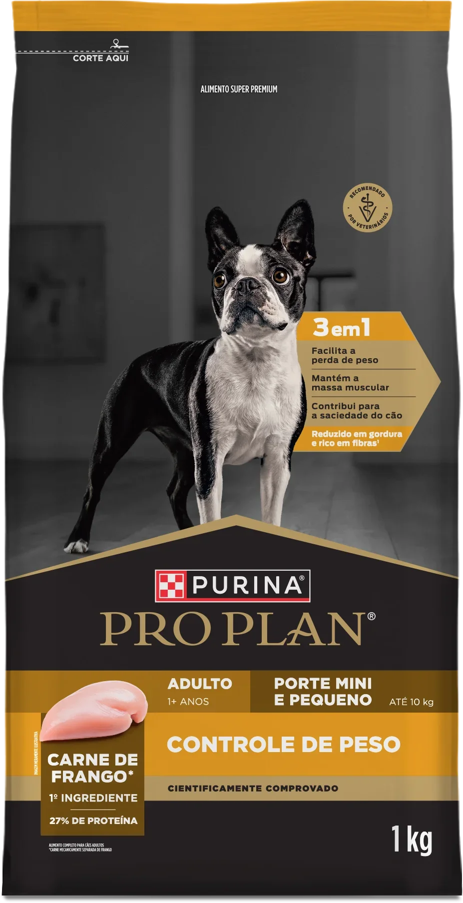 Ração Purina Pro Plan controle de peso para cães adultos de porte mini e pequeno