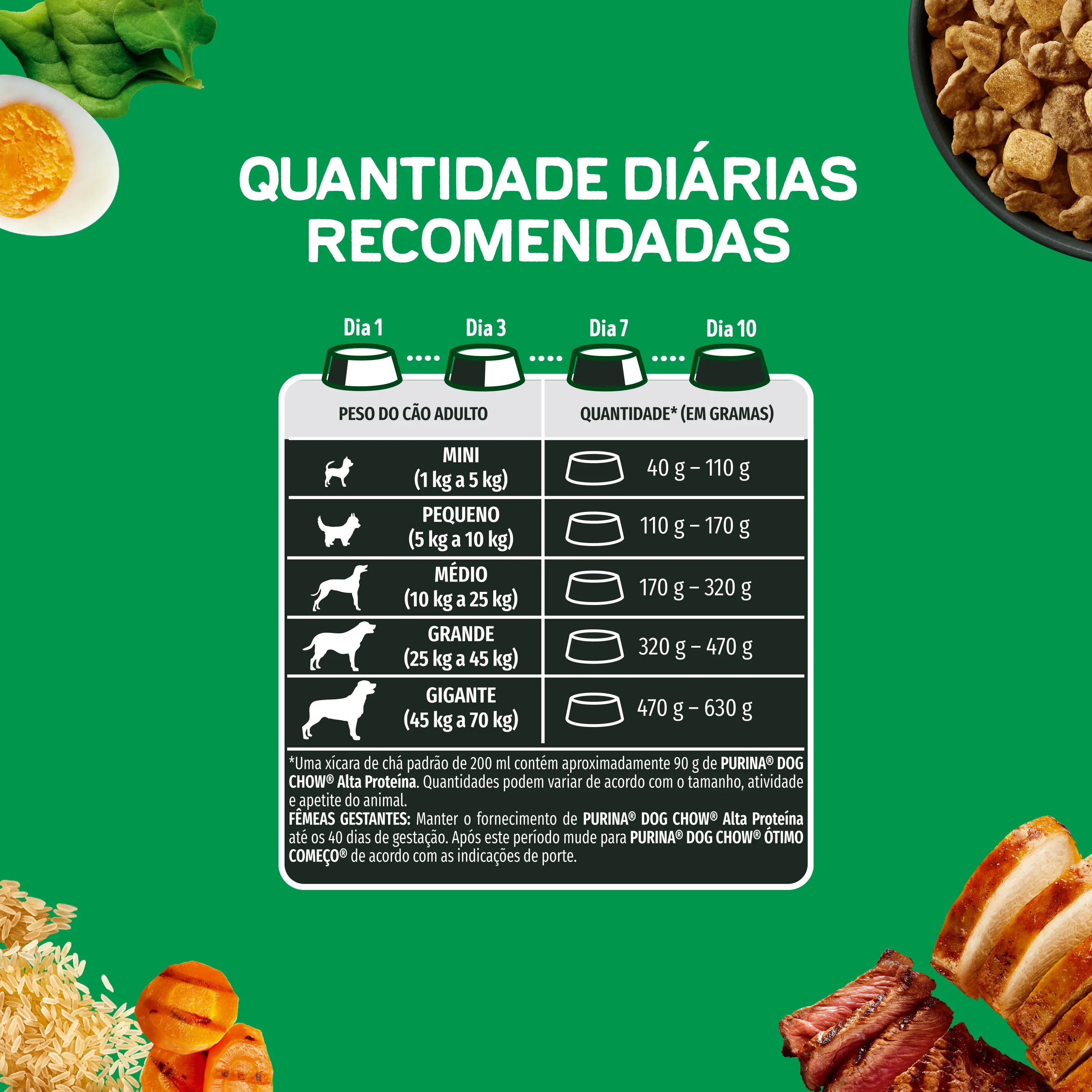 Embalagem de Dog Chow Alta Proteína Ração para Cães Adultos Purina