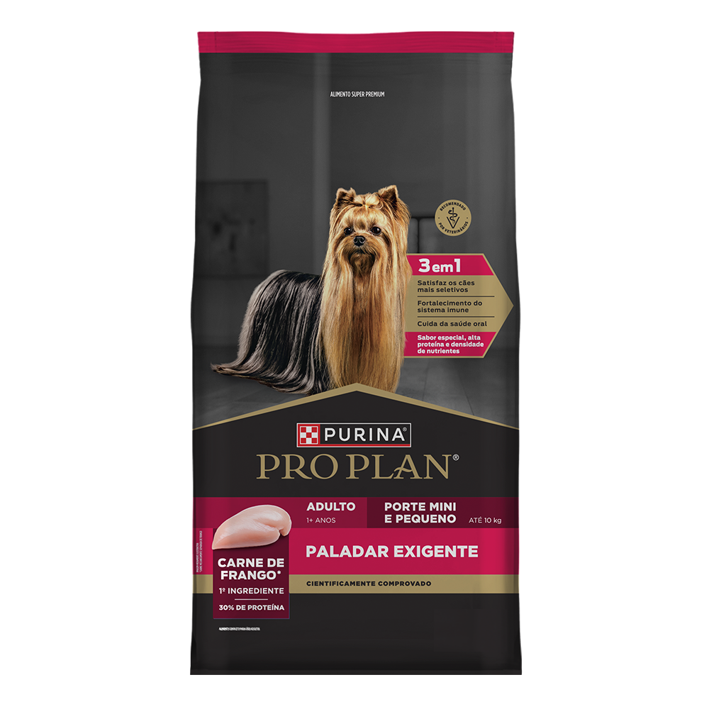 Ração para cães exigentes Pro Plan Porte Mini com alta palatabilidade