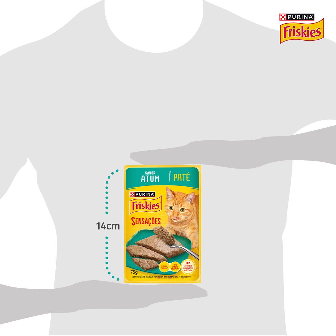 Ração úmida para gatos adultos Friskies® Patê Sensações sabor Atum