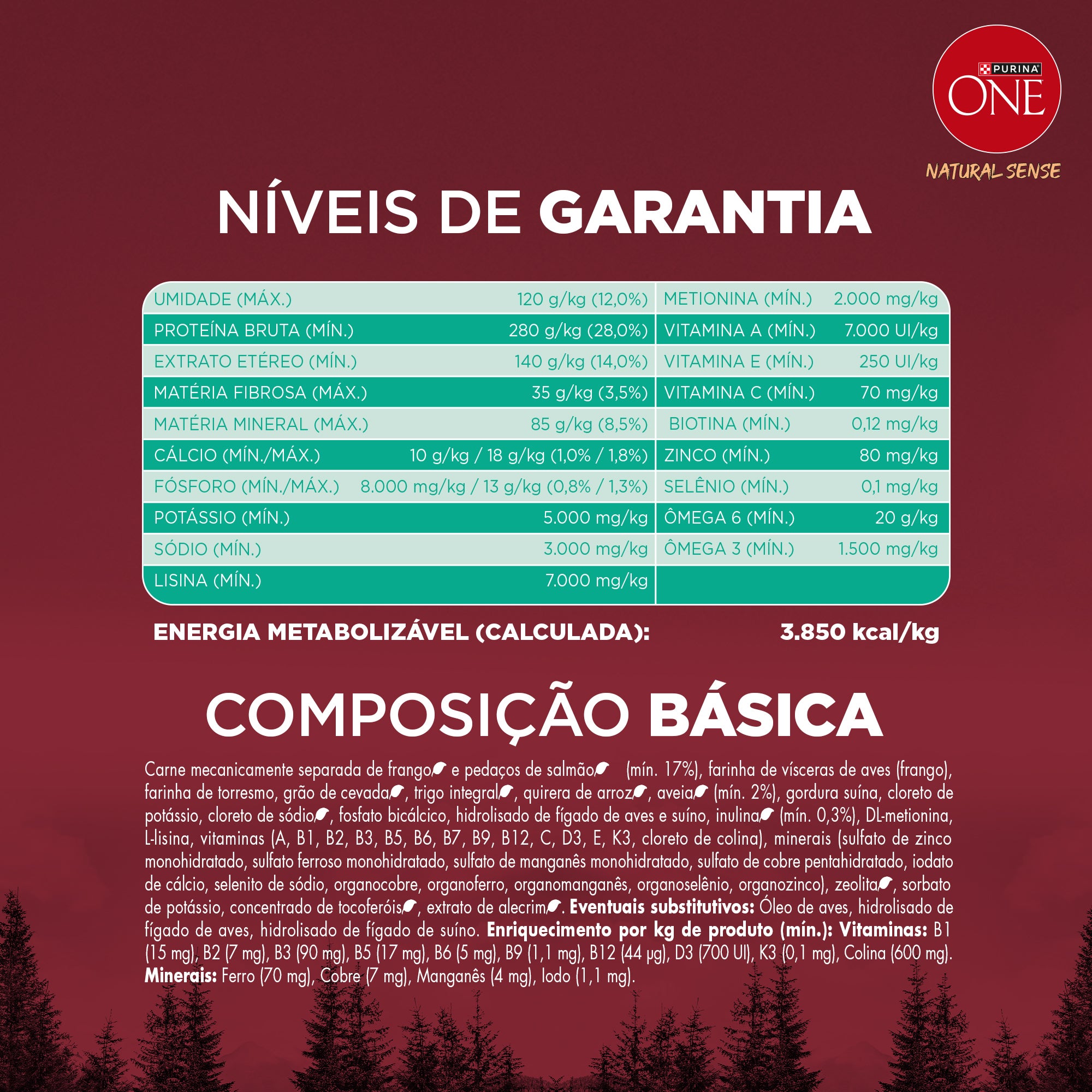 Purina One Natural Sense ração para cães adultos médios e grandes com frango e salmáo