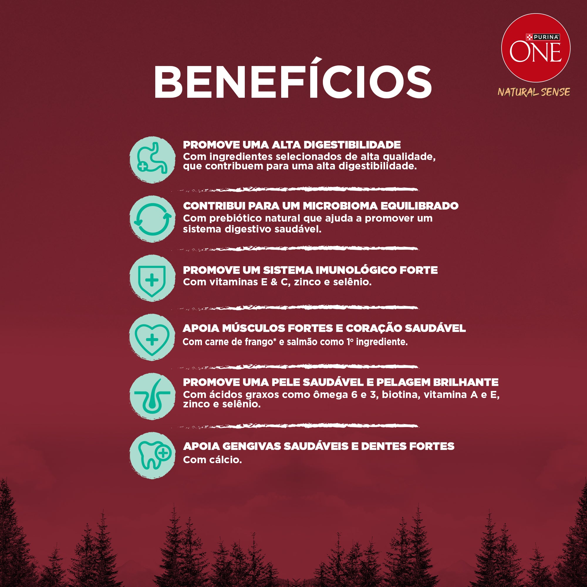 Purina One Natural Sense ração para cães adultos médios e grandes com frango e salmáo