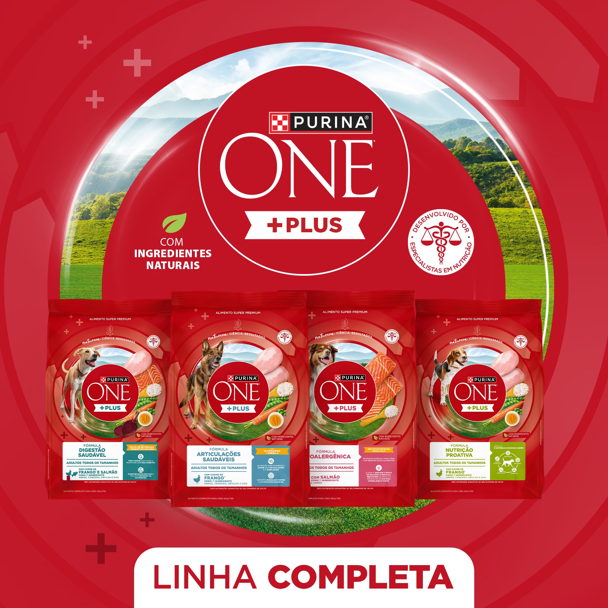 Purina One ração para cães adultos com frango, glicosamina e ômega 3 para articulações saudáveis