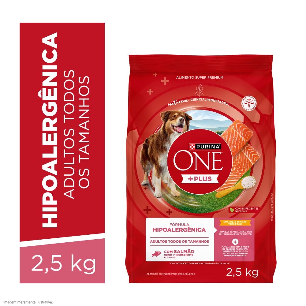 Purina One ração hipoalergênica para cães adultos com salmão