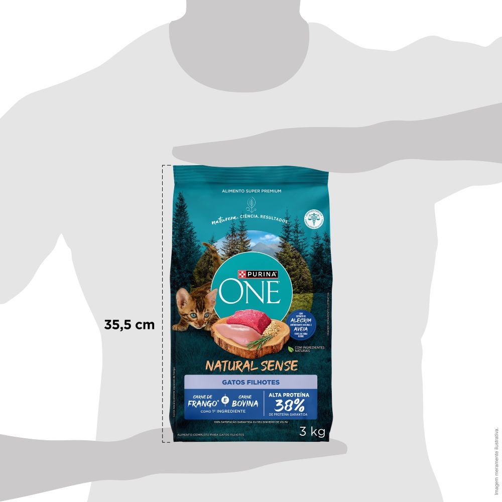 Purina One Natural Sense ração para gatos filhotes com frango e carne bovina