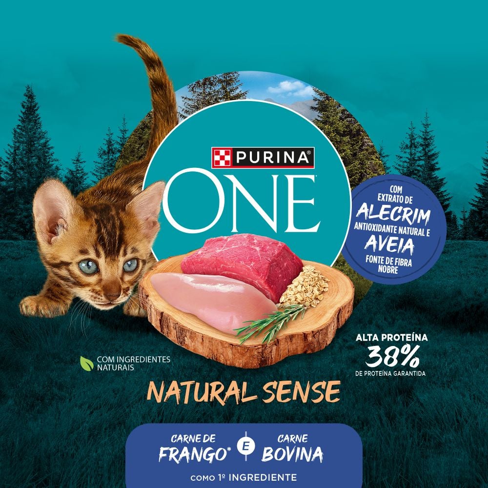 Purina One Natural Sense ração para gatos filhotes com frango e carne bovina