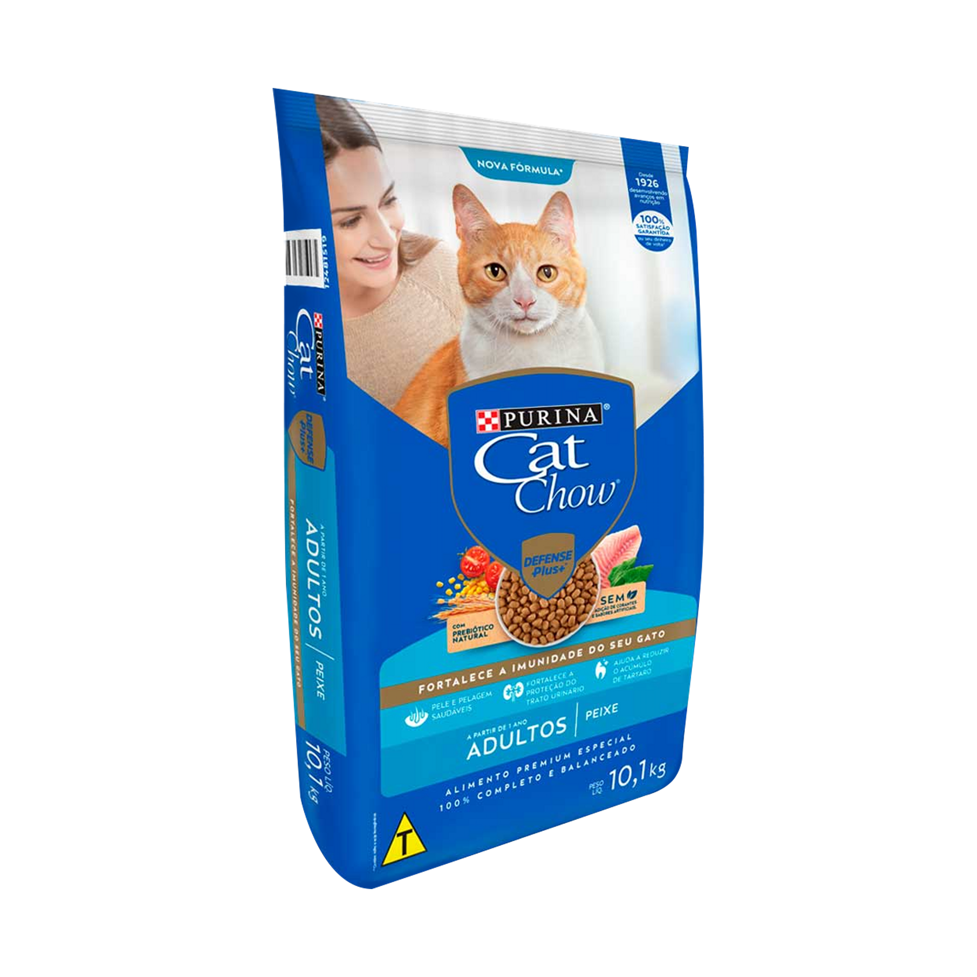 Embalagem de CAT CHOW® para Gato Adulto sabor peixe, vista lateral