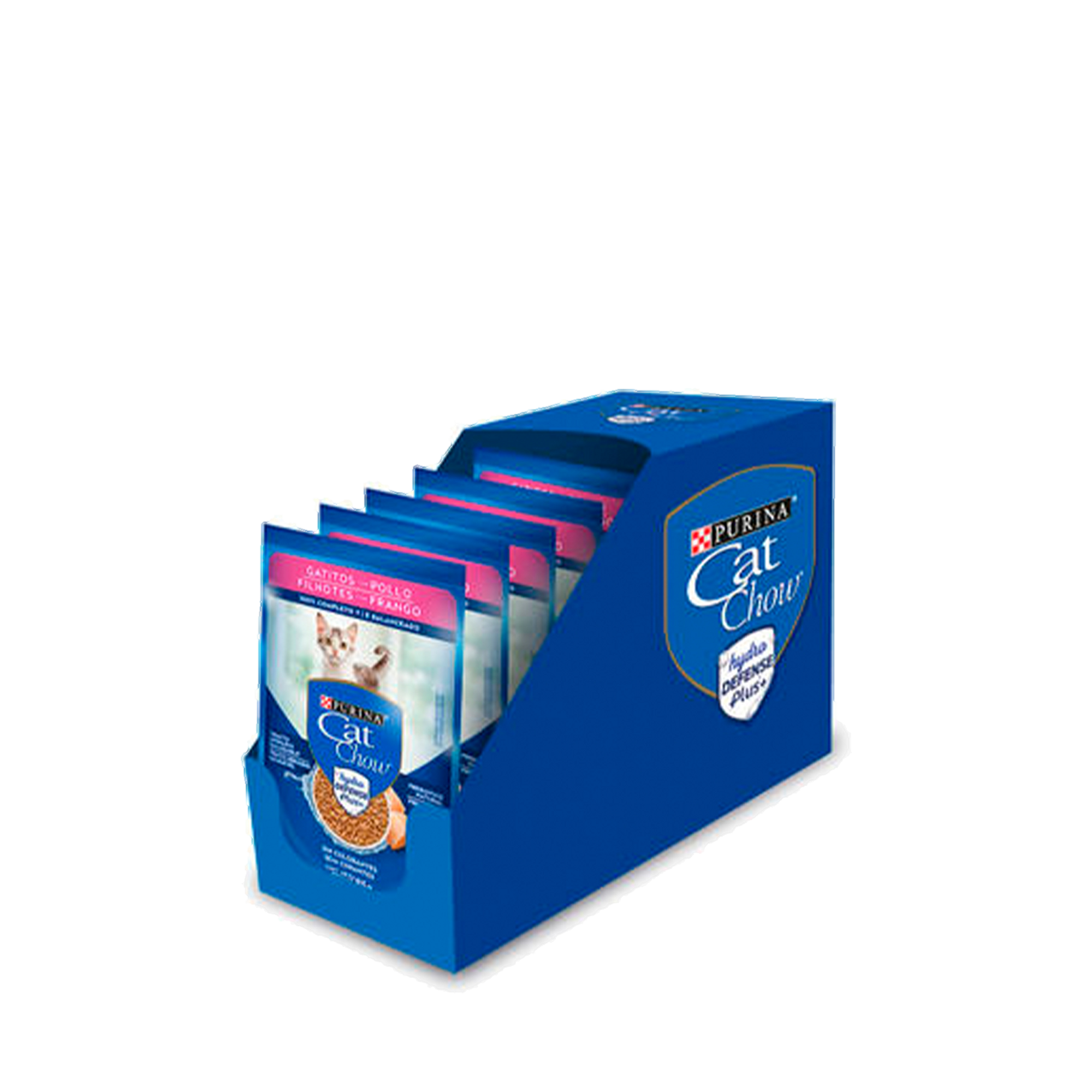 Embalagem múltipla de CAT CHOW® para Gato Filhote sabor frango ao molho