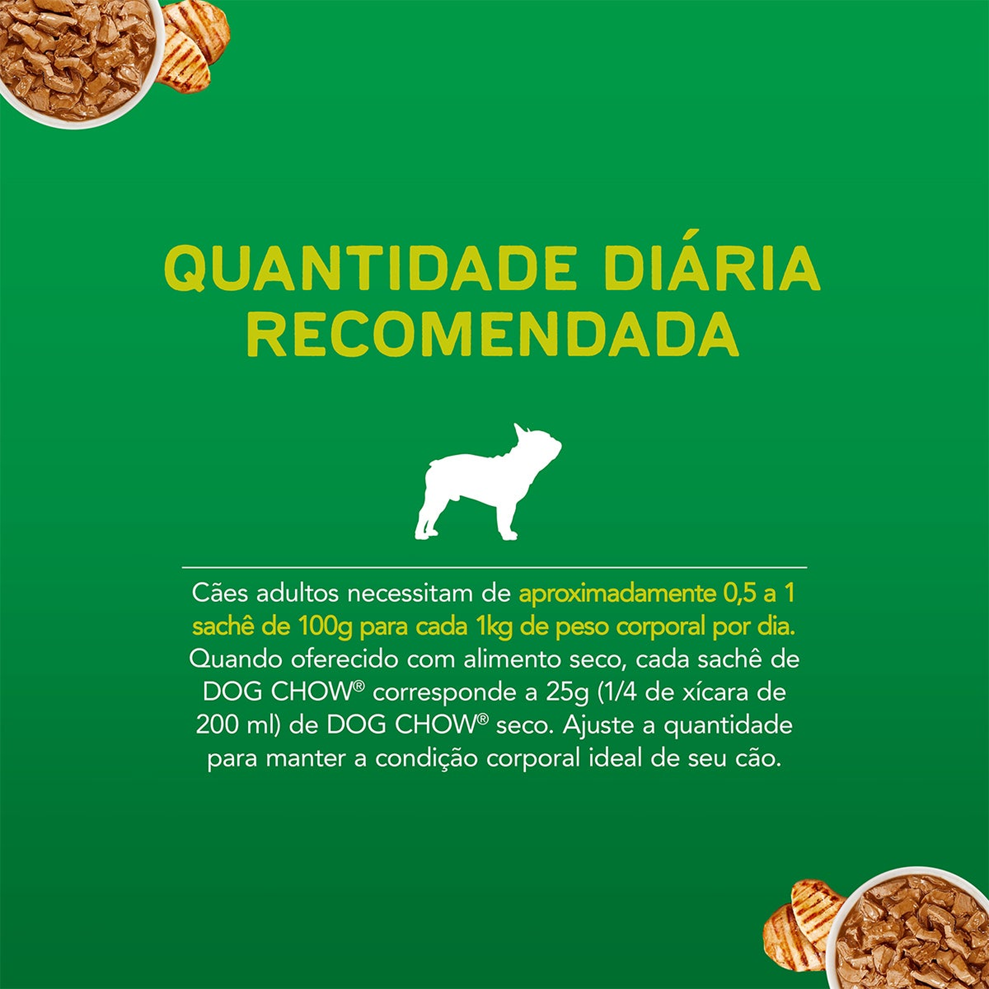 Informações de DOG CHOW® ExtraLife® Ração Úmida para Cão Adulto minis e pequenos sabor frango