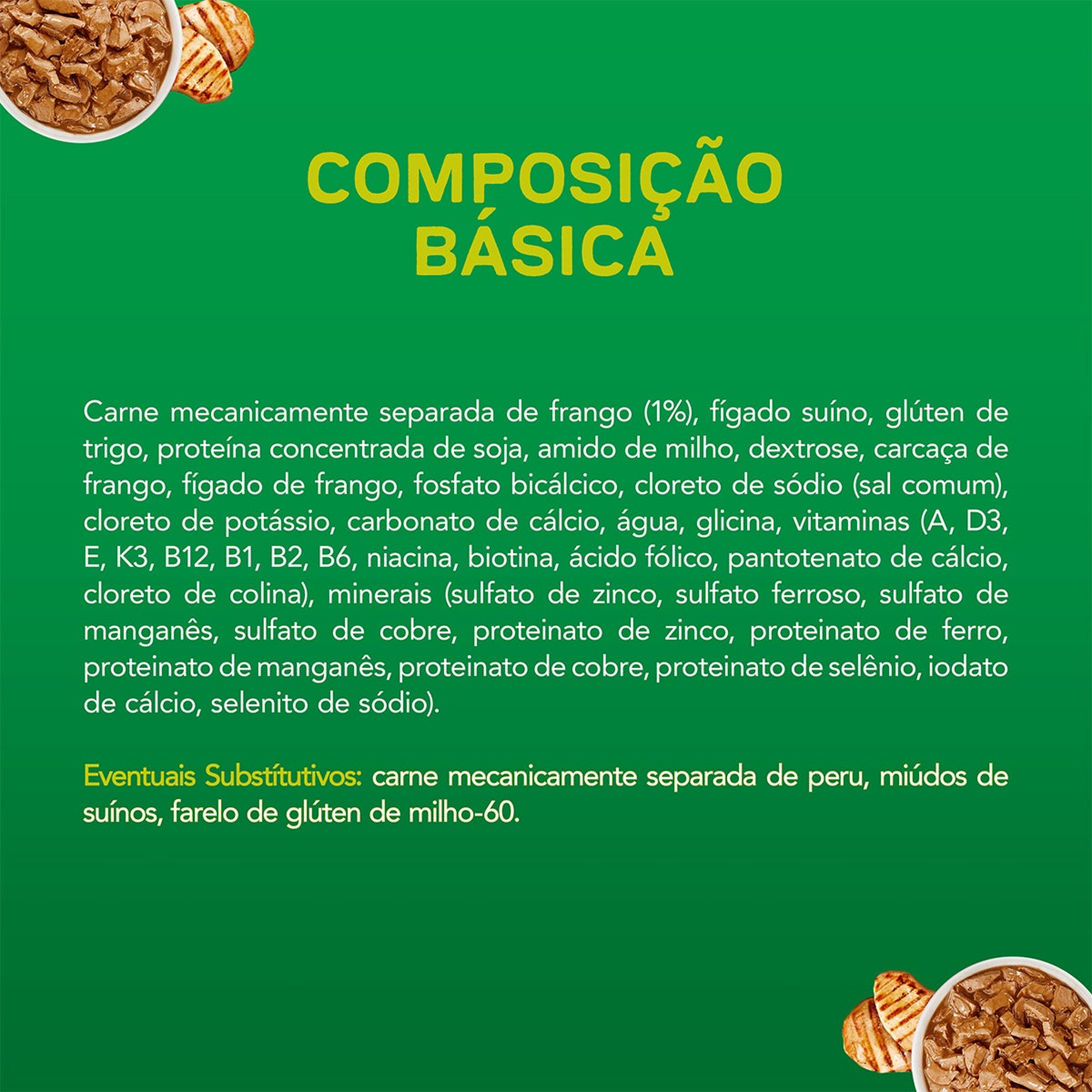Informações de DOG CHOW® ExtraLife® Ração Úmida para Cão Adulto minis e pequenos sabor frango