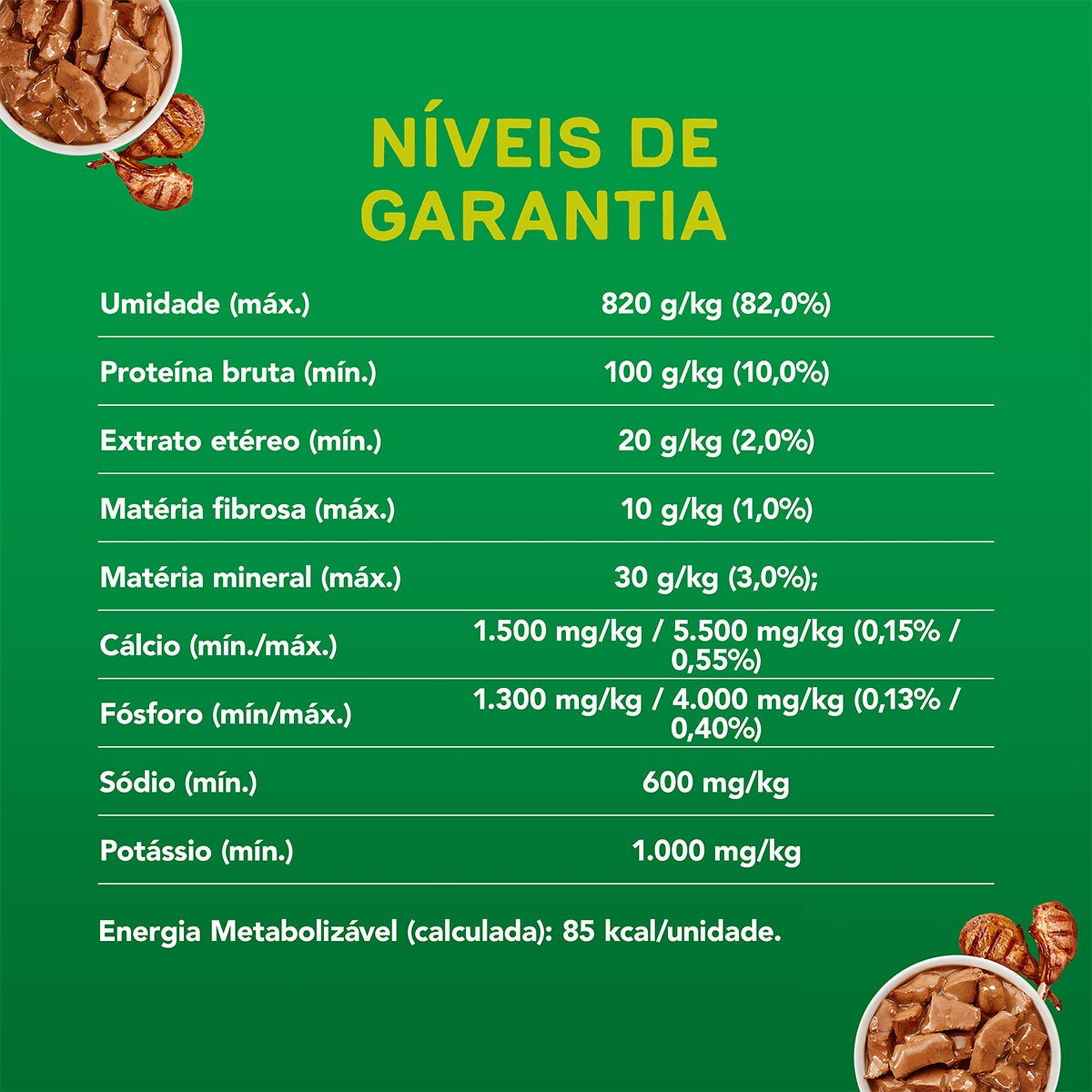 Informações de DOG CHOW® ExtraLife® Ração Úmida para Cão Adulto todos os tamanhos sabor cordeiro