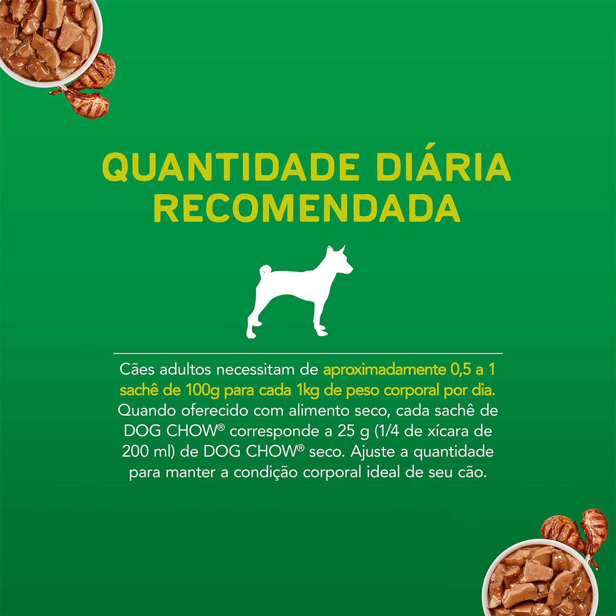 Informações de DOG CHOW® ExtraLife® Ração Úmida para Cão Adulto todos os tamanhos sabor cordeiro