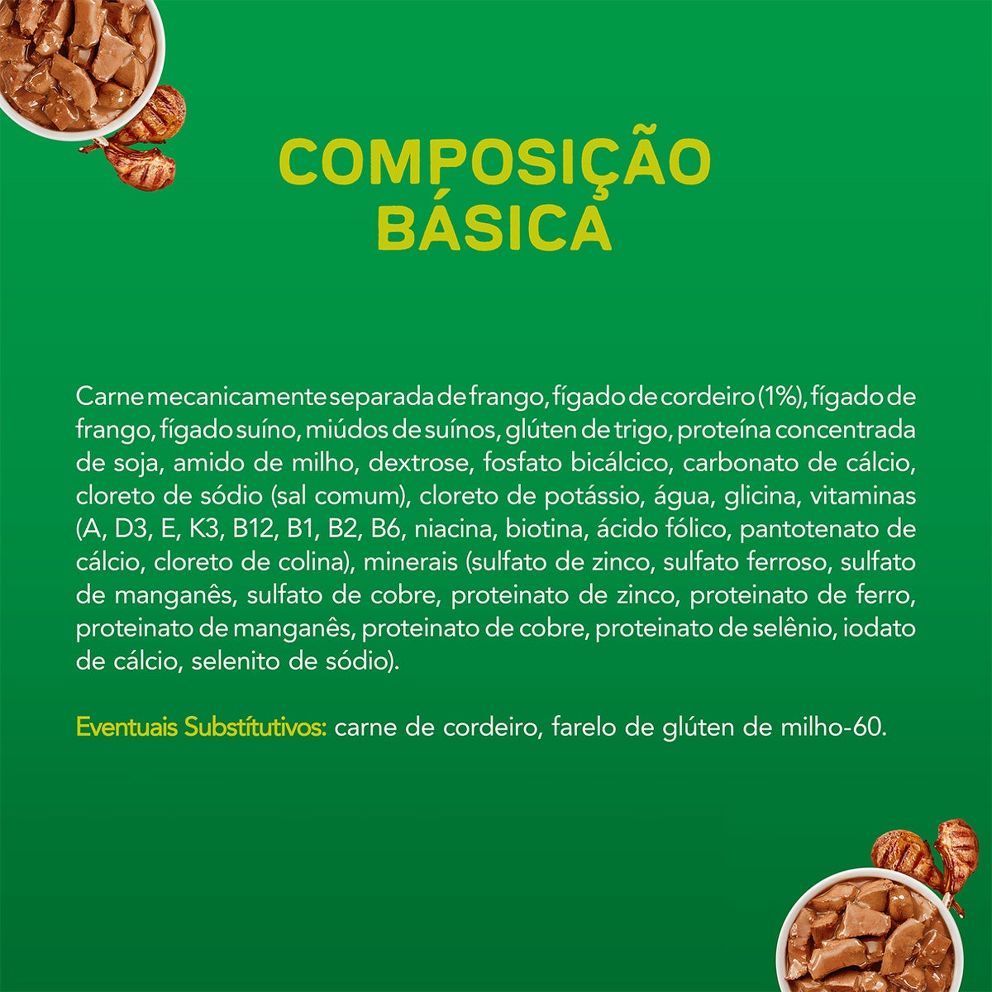 Informações de DOG CHOW® ExtraLife® Ração Úmida para Cão Adulto todos os tamanhos sabor cordeiro