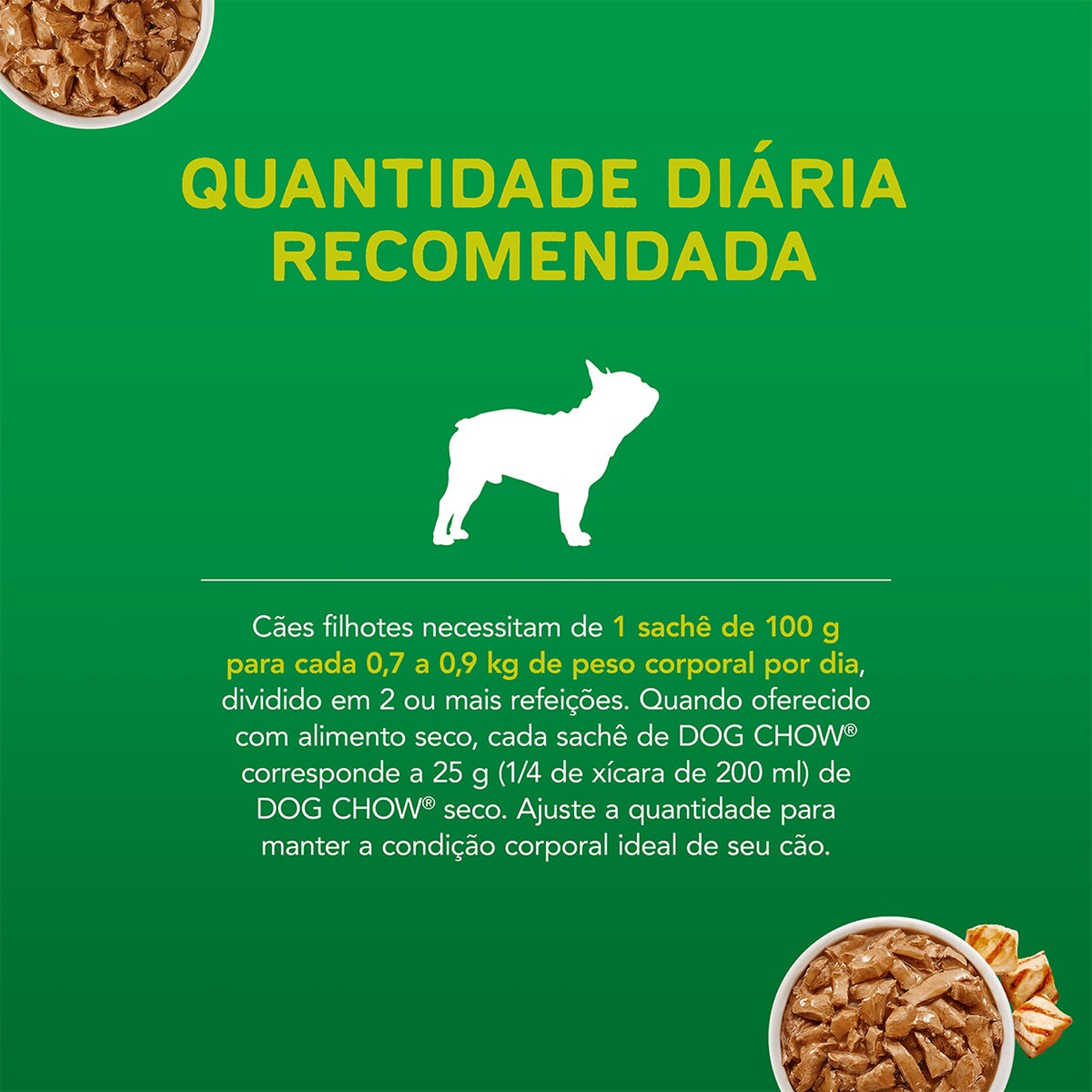 Informações de Dog Chow ExtraLife Sachê para Cães Filhotes Sabor Frango