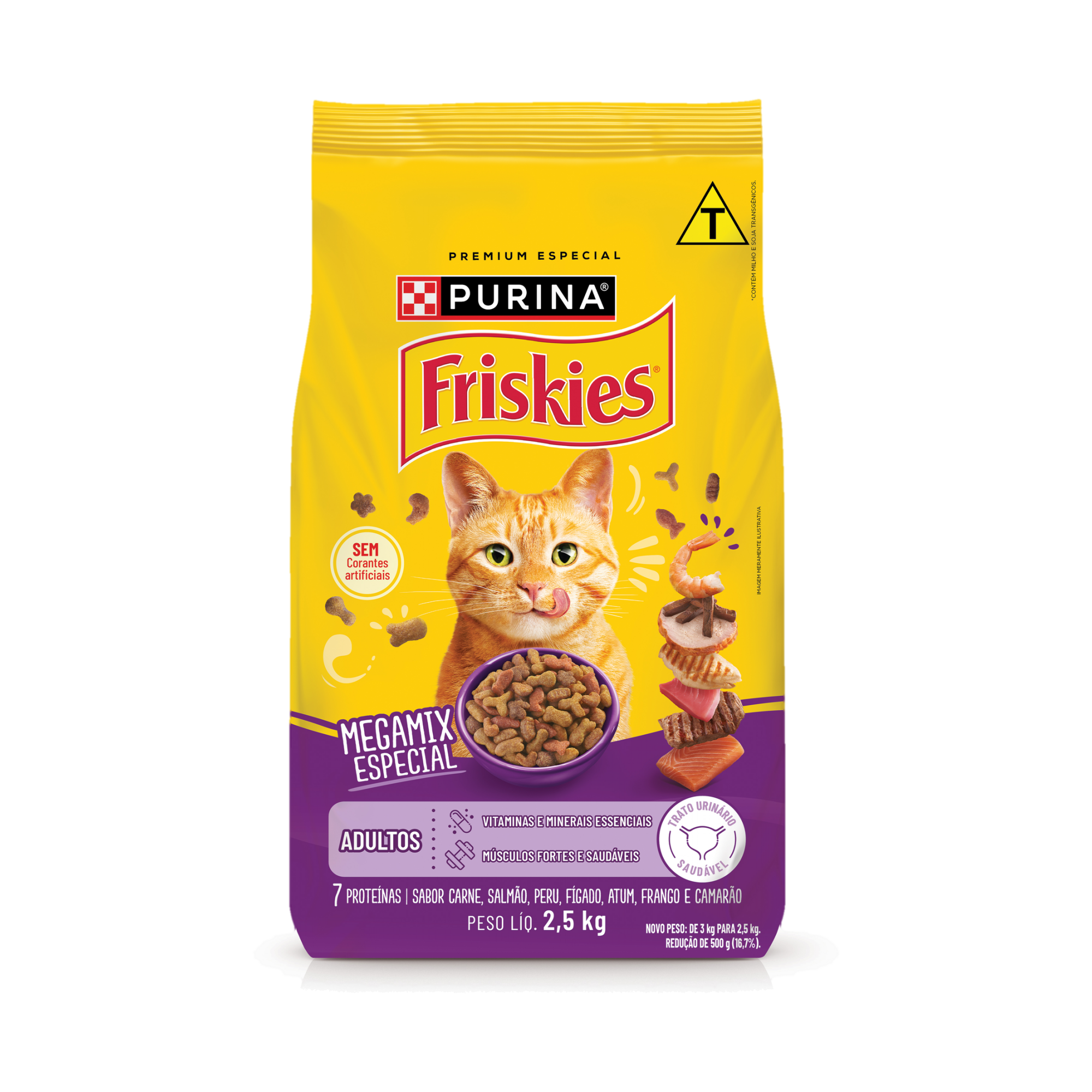 Embalagem de Friskies® Megamix para gatos adultos, vista frontal