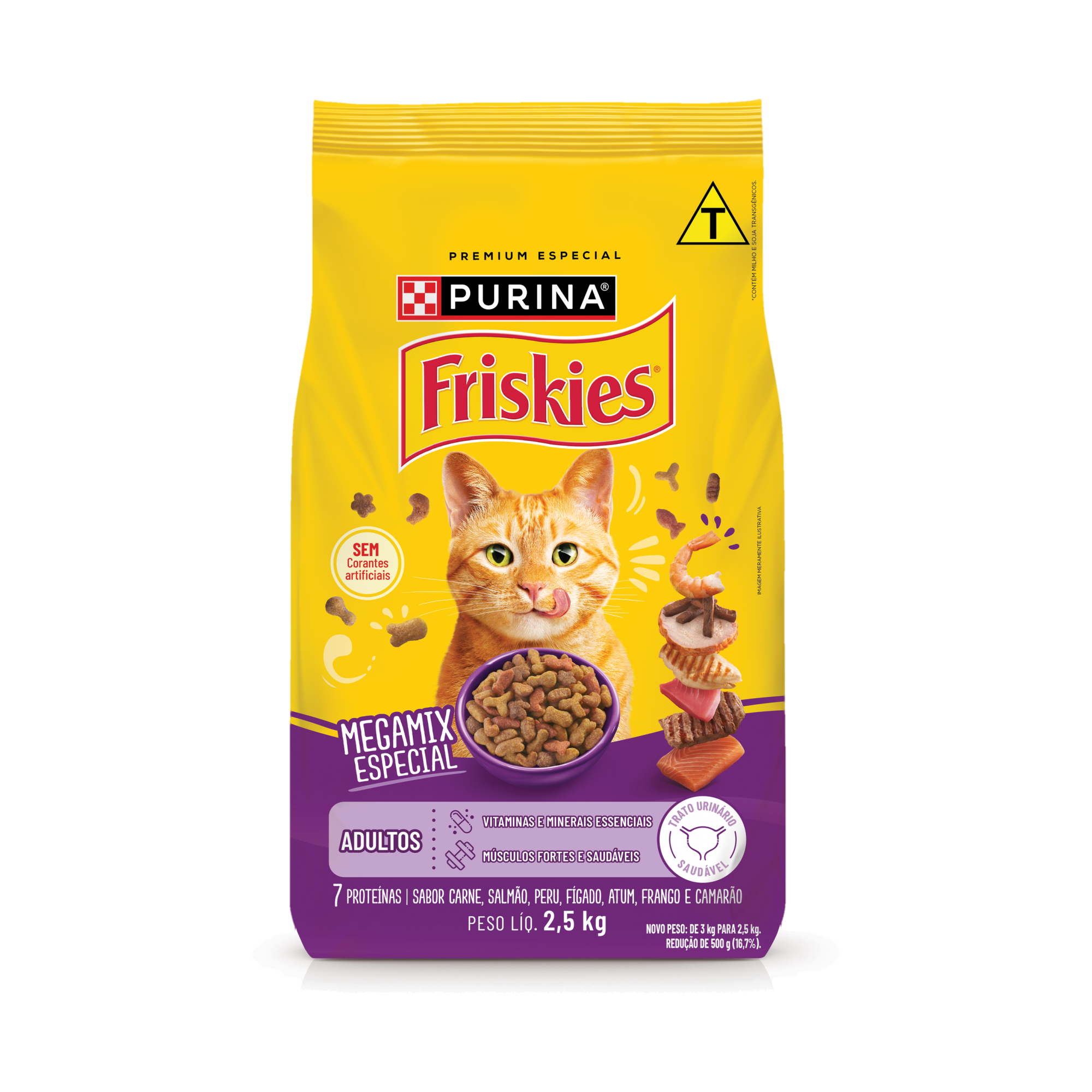 Embalagem de Friskies® Megamix para gatos adultos, vista frontal