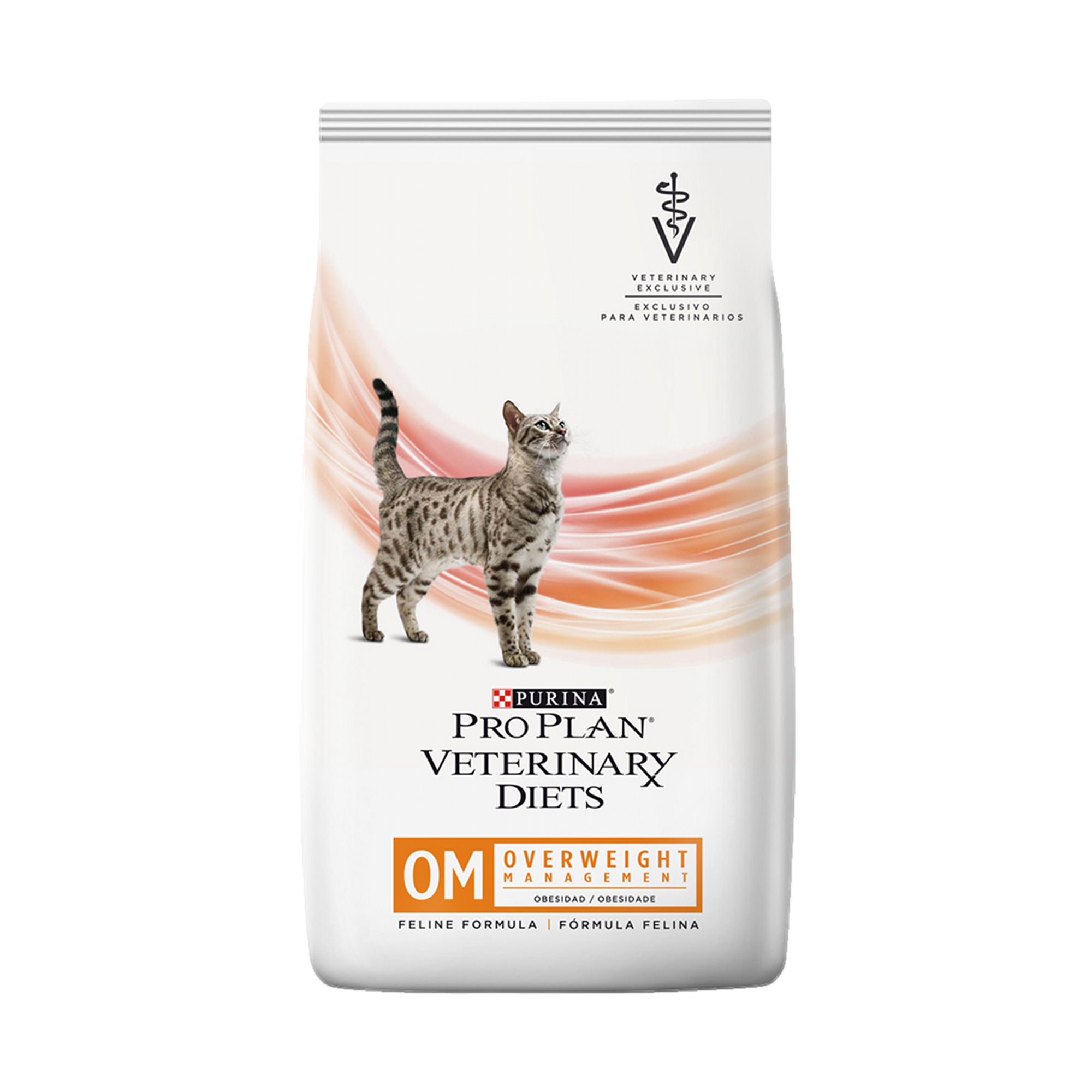 Embalagem de PRO PLAN® Veterinary Fln OM para Gato Adulto sabor frango, vista frontal