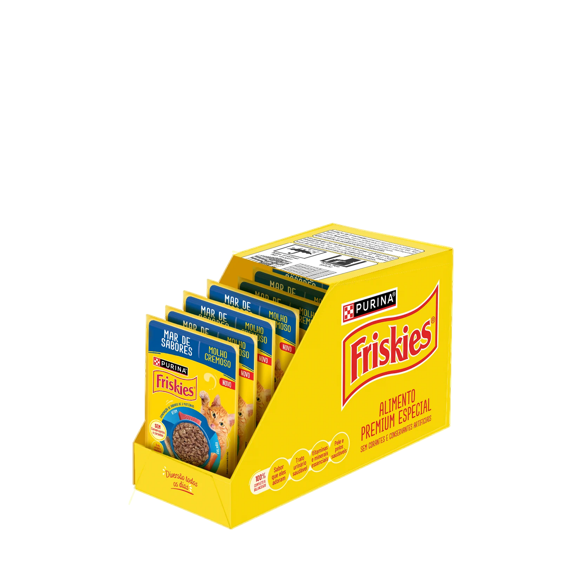 Embalagem múltipla de PURINA FRISKIES® Ração úmida para Gatos Adultos Mar de Sabores
