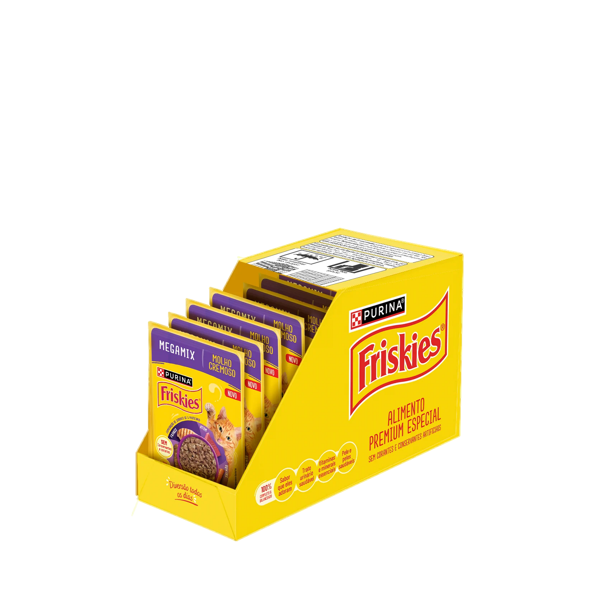 Embalagem múltipla de PURINA FRISKIES® Ração úmida para Gatos Adultos Megamix