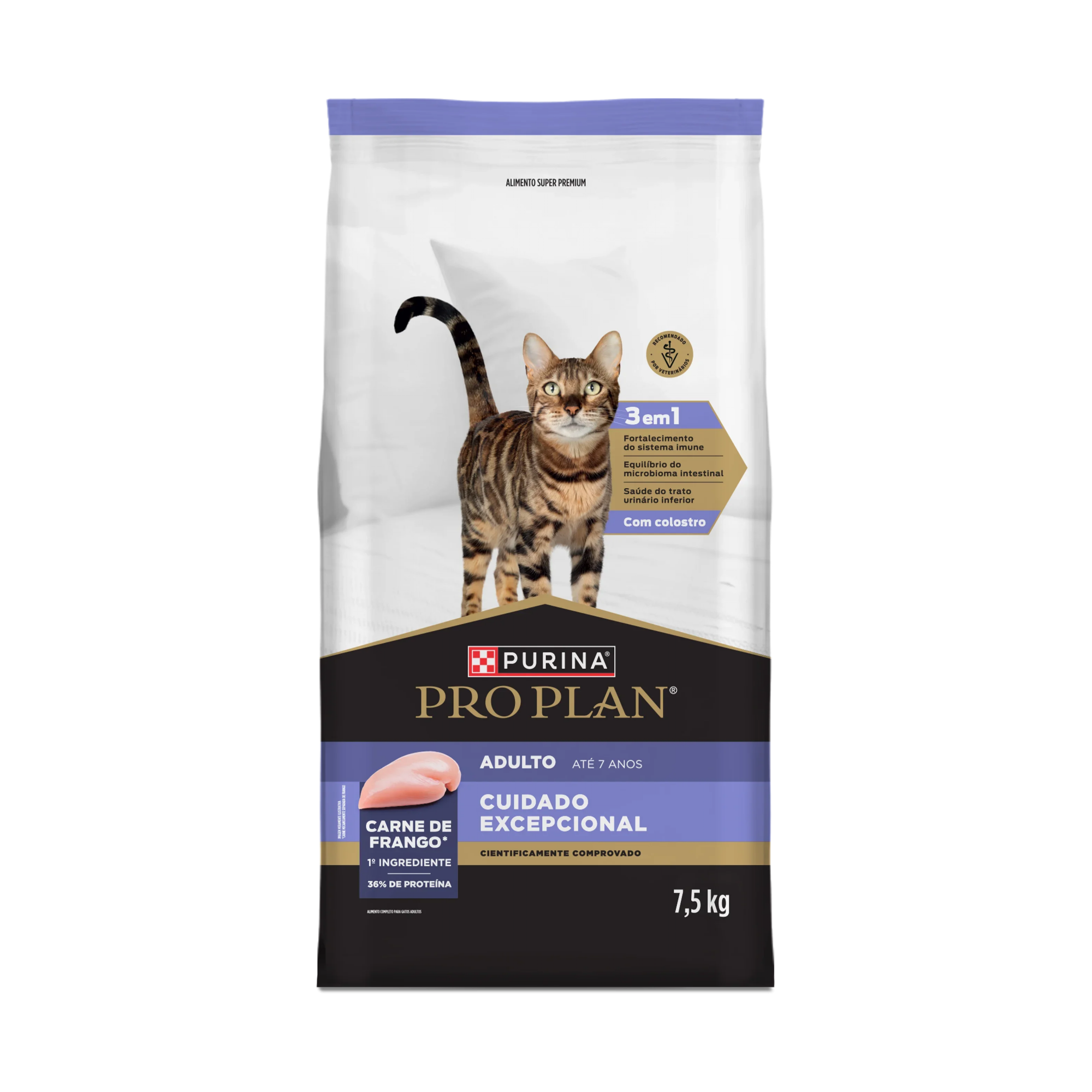 Embalagem de PURINA® PRO PLAN® Cuidado Excepcional Adulto Frango, vista frontal