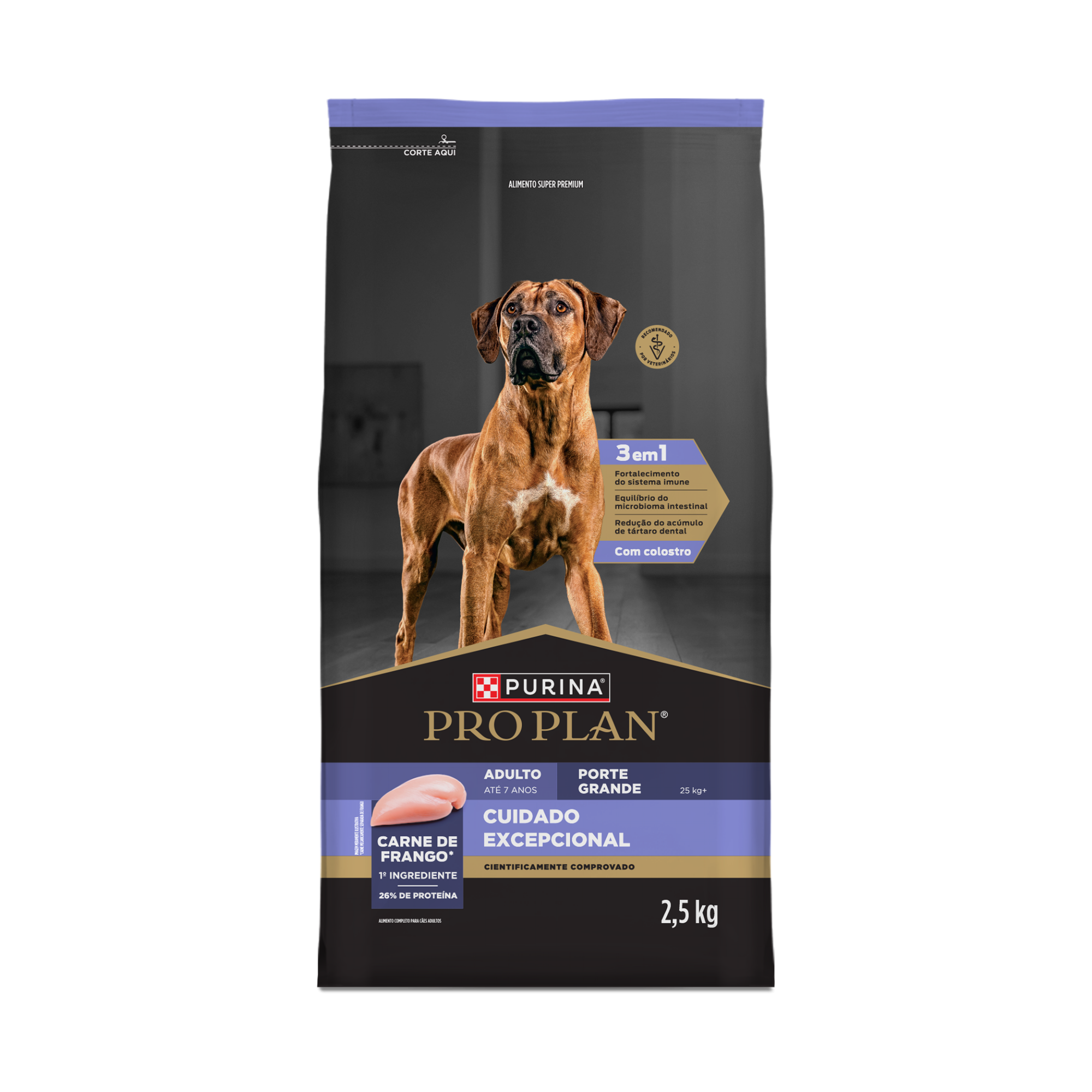 Embalagem de PURINA® PRO PLAN® Cuidado Excepcional Adulto Grande, vista frontal