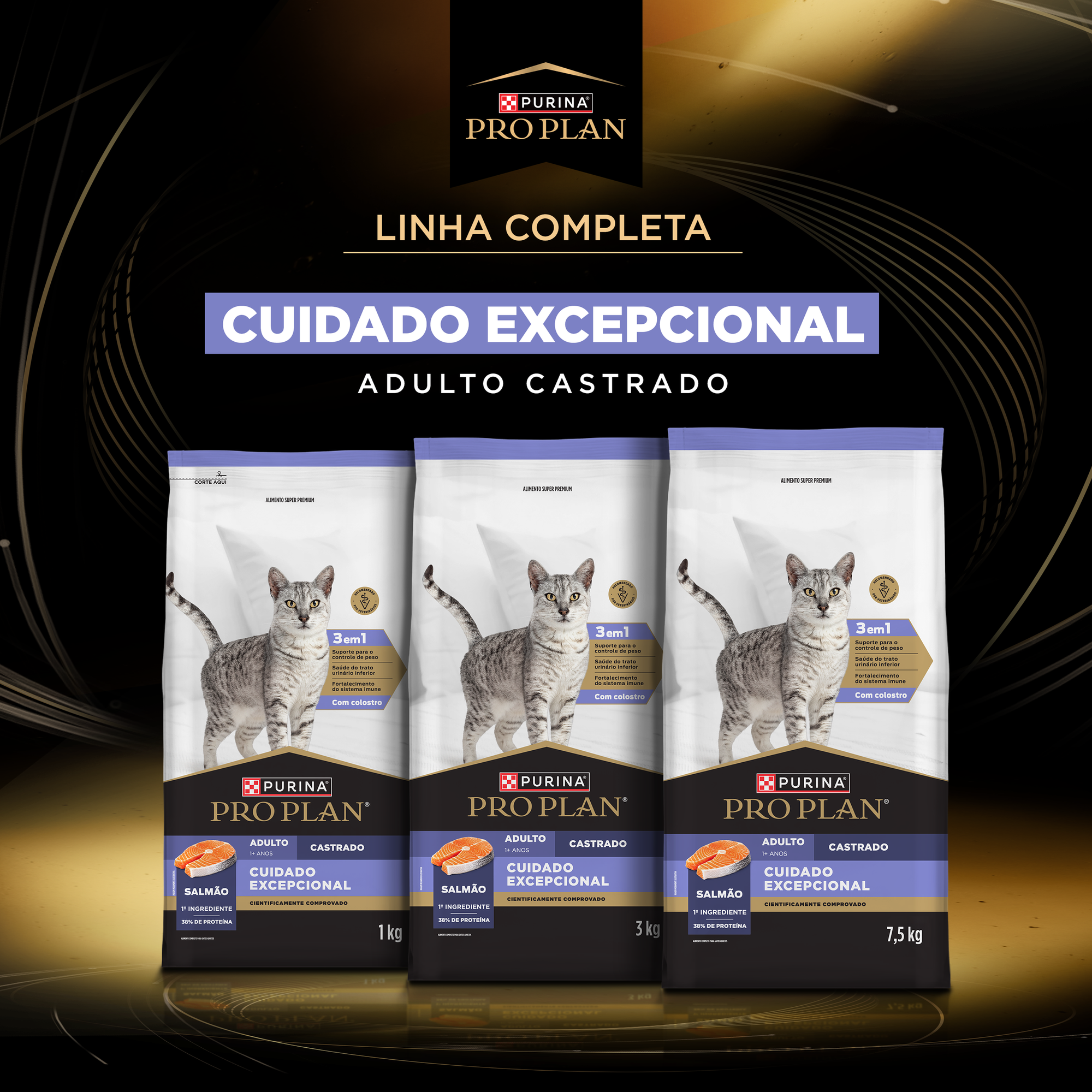 Informações de PURINA® PRO PLAN® Cuidado Excepcional Castrado com Salmão
