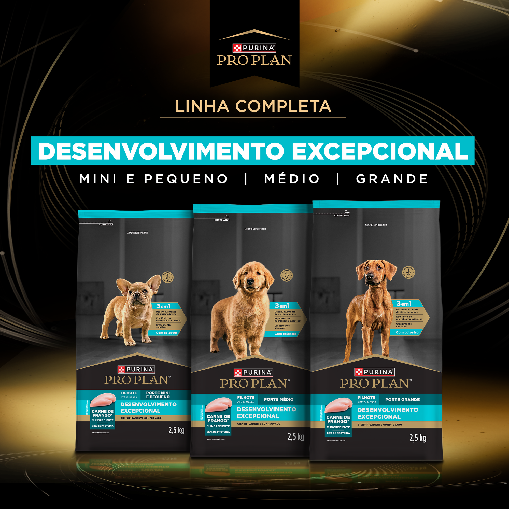 Informações de PURINA® PRO PLAN® Desenvolvimento Excepcional Filhote Porte Grande