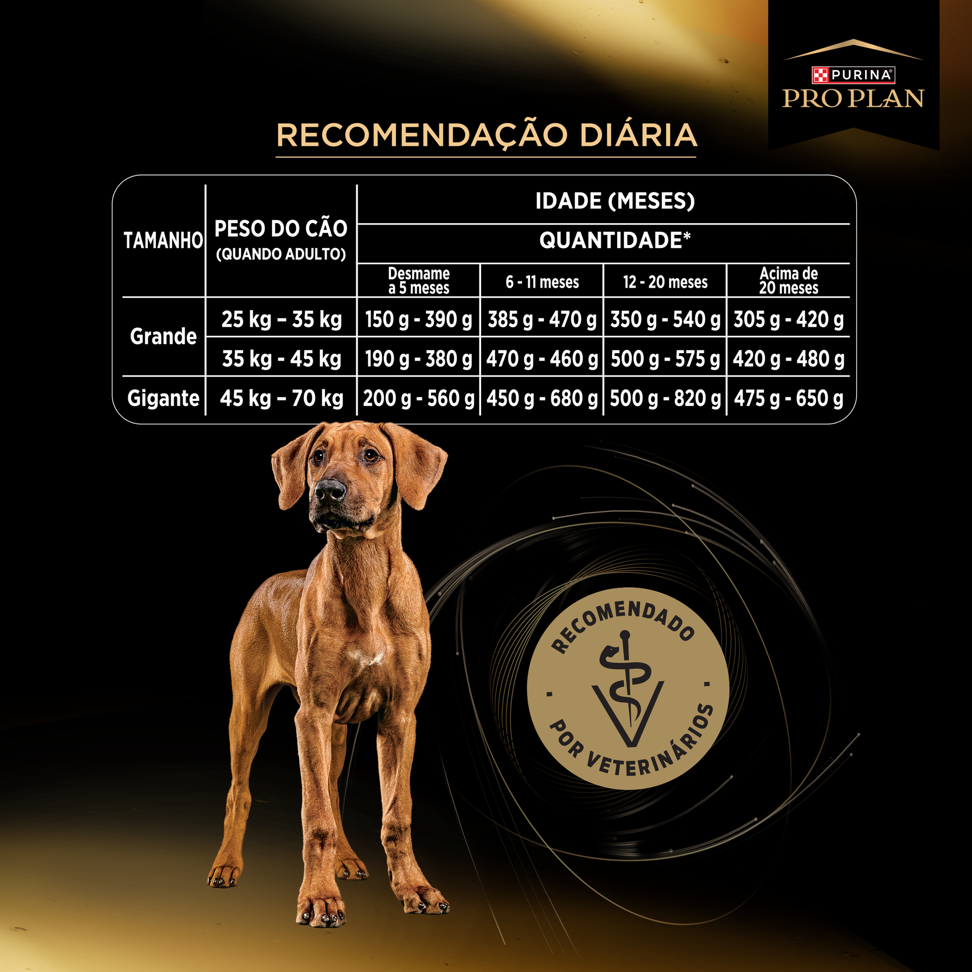 Informações de PURINA® PRO PLAN® Desenvolvimento Excepcional Filhote Porte Grande