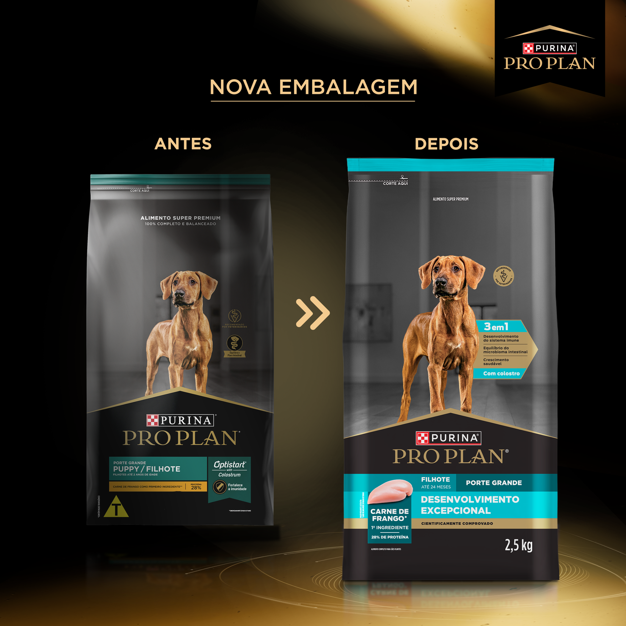 Informações de PURINA® PRO PLAN® Desenvolvimento Excepcional Filhote Porte Grande