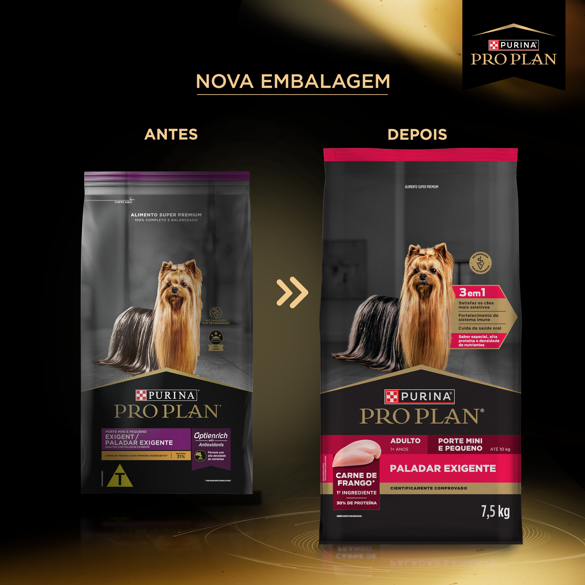 Informações de PURINA® PRO PLAN® Paladar Exigente Adultos Minis e Pequenos