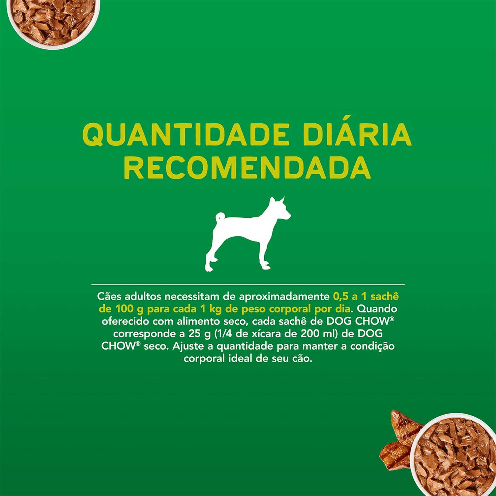 Informações de Sachê Dog Chow para Filhotes Mini e Pequenos com Carne e Arroz