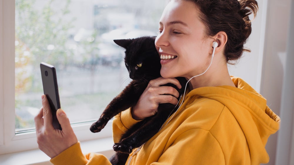 Peça para a cat sitter fazer chamadas de vídeo mostrando o gato
