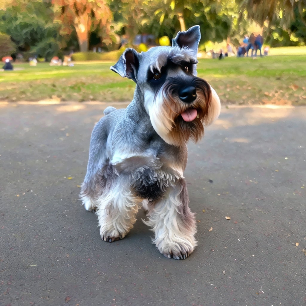 O Bidu é um cachorro da raça Schnauzer versão miniatura