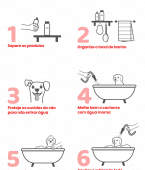 Veja em infográfico um passo a passo de como dar banho em cachorro
