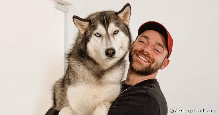 Gudan, o Husky, é um pet influencer muito popular nas redes junto com seu tutor Zanq