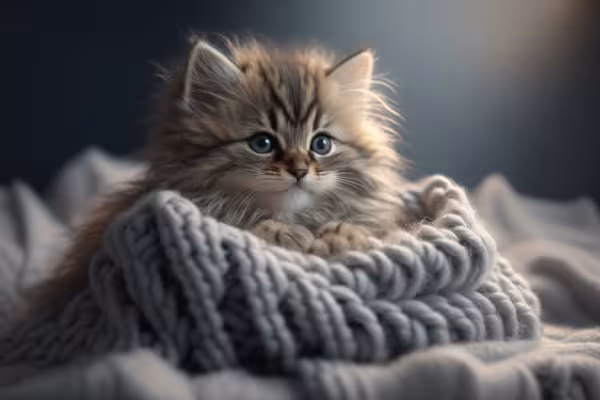 Gato Angorá cinza