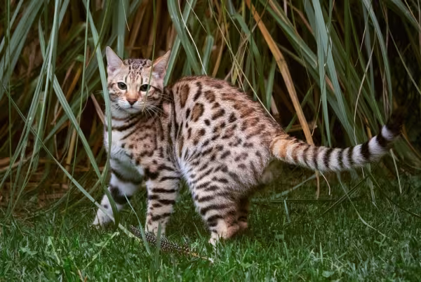 gato savannah no mato
