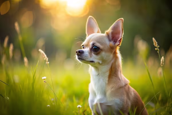 chihuahua no gramado