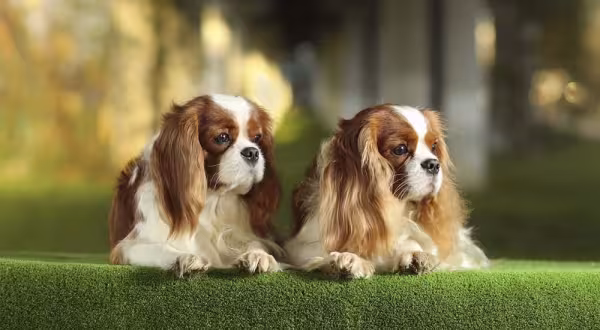 O King Charles Cavalier pode ter diversas variações de cores na pelagem