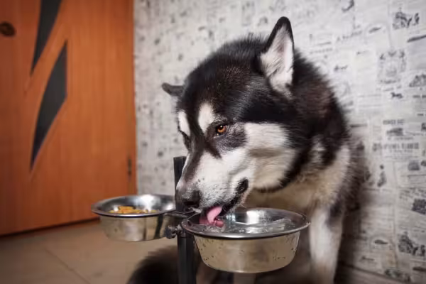Outra opção de bebedouro de cachorro é o modelo elevado, indicado para cachorros grandes e idosos