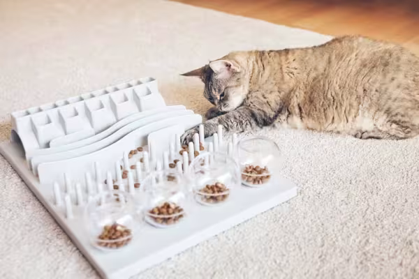 Ambientes para gatos: o enriquecimento ambiental alimentar estimula os felinos de diferentes formas