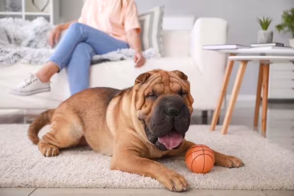 Apesar de ser um dos animais preguiçosos, o Shar Pei precisa se movimentar